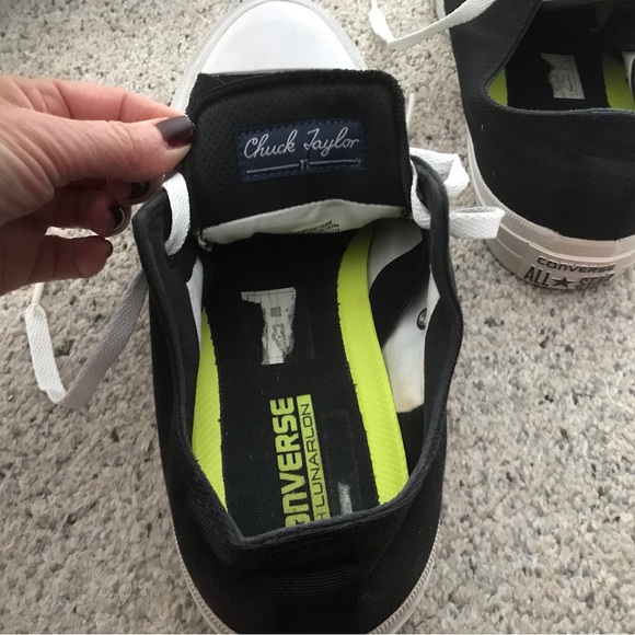 Converse Chuck Taylor II LunarionBlack and White Sneakers. Mens 8 - Picture 10 of 16